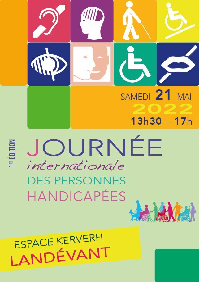 Venez nous rencontrer lors de la première édition de la journée internationale des personnes handicapées le 21 mai de 13h30 à 17h.